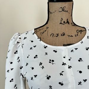 Ann Taylor Long-Sleeve Floral Top